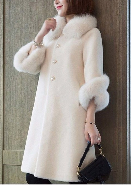 Abrigo suelto de piel de zorro sintética, abrigo de invierno, nuevo, 021