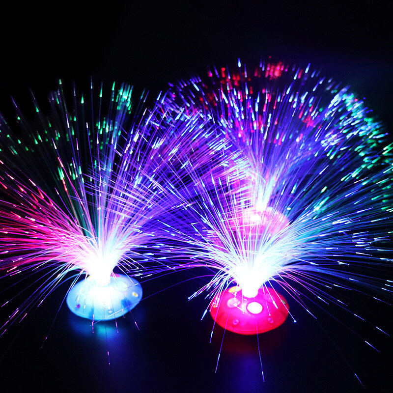 ไฟใยแก้วนำแสงสร้างบรรยากาศสำหรับกลางคืนสีสันสดใส LED ไฟสำหรับเป็นของขวัญเด็กโคมไฟสำหรับปาร์ตี้วันหยุดงานแต่งงานตกแต่งคริสต์มาส