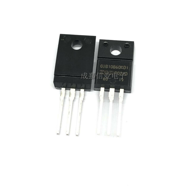 10 개/묶음 IRGIB10B60KD1P TO-220-3 GIB10B60KD1 IGBT 트랜지스터, 600V 16 A Low-Vceon