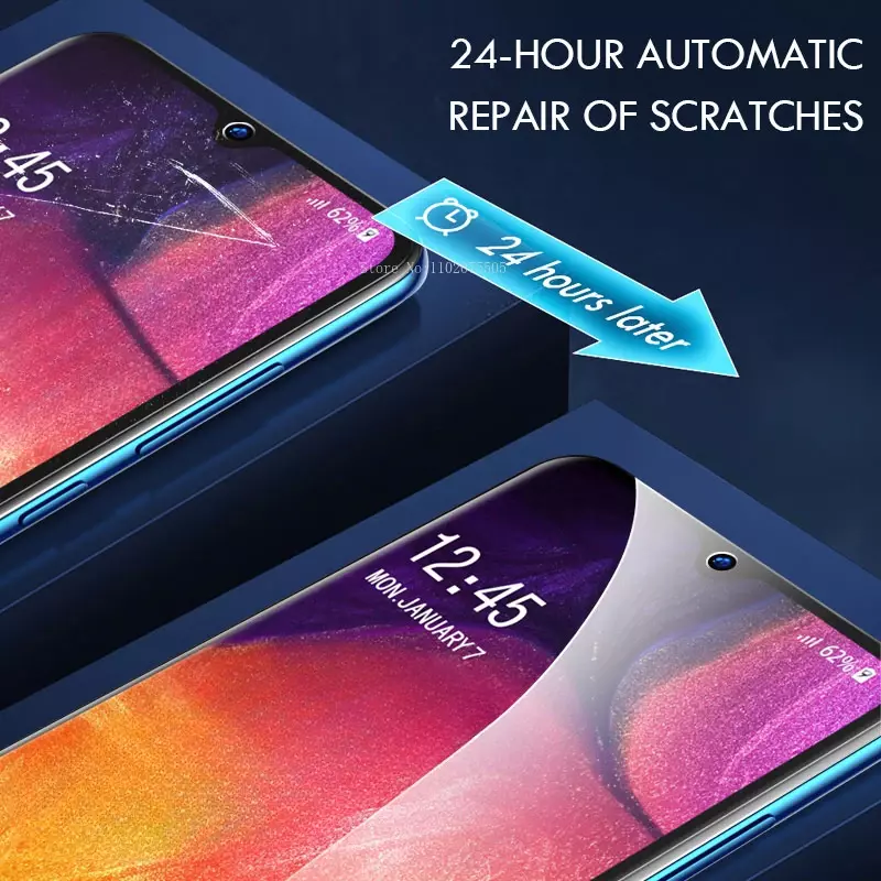 ฟิล์มไฮโดรเจลสำหรับ Samsung Galaxy 3ชิ้น A71 A51 A50 A20E A70อุปกรณ์ป้องกันหน้าจอสำหรับ Samsung A90 A80 A01 A10 A20 A20S A30 A30S