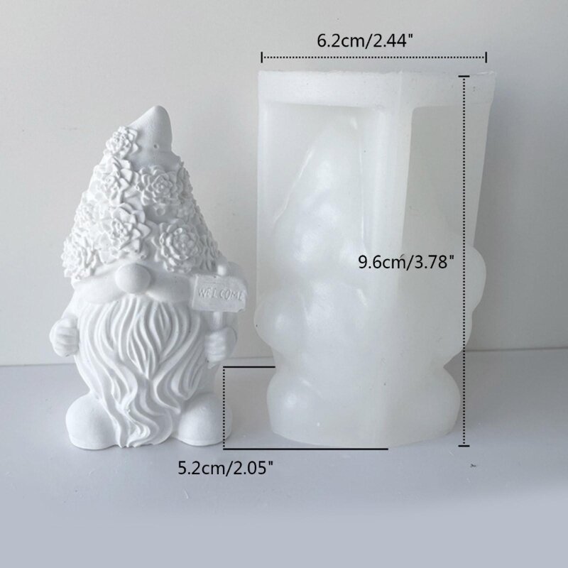 Безликий Санта-Клаус силиконовая форма для свечей DIY Рождественский карлик форма для ароматерапии