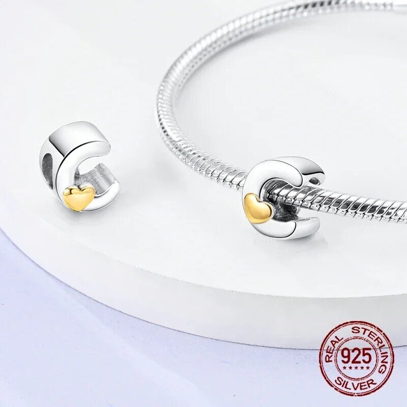 925 Silber Buchstabe A-Z Alphabet Charme Name Perlen passen Original Pandora Armbänder Charms für Frauen DIY Anhänger machen Schmuck