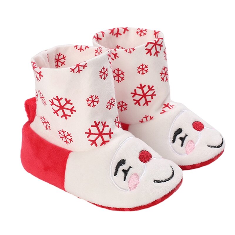 Baby Baby Kerst Snowboots Winter Warm Gezellig Leuke Cartoon Patroon Laarzen Warme Eerste Wandelaar Schoenen