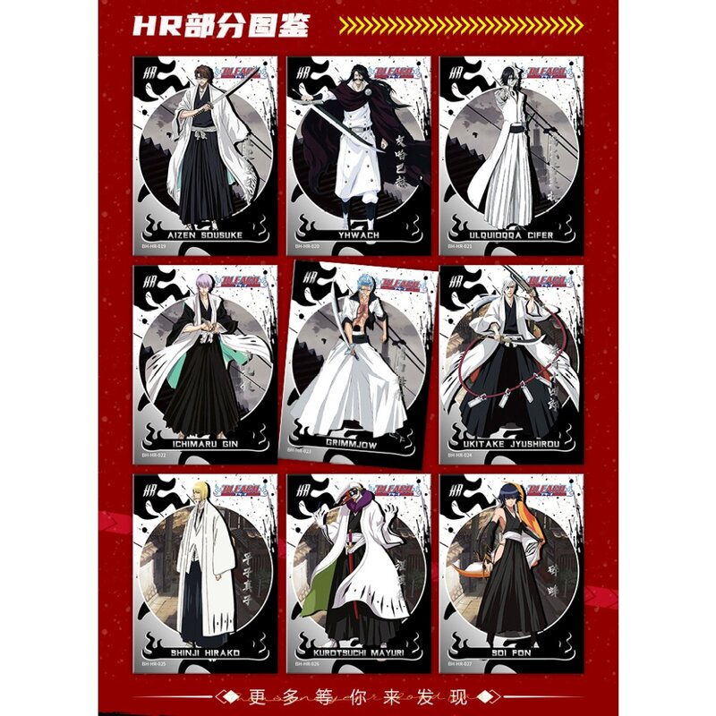 Anime Bleach Collection Cards For Child Millennium Blood Battle Chapter Kurosaki Ichigo Inoue Orihime Character Cards Toys Gifts