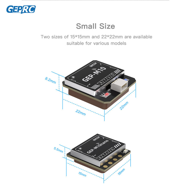 GEPRC GEP-M10 serii GPS wbudowany pamięć Flash QMC5883L magnetometr DPS310 dokładny i Farad kondensator do dron FPV
