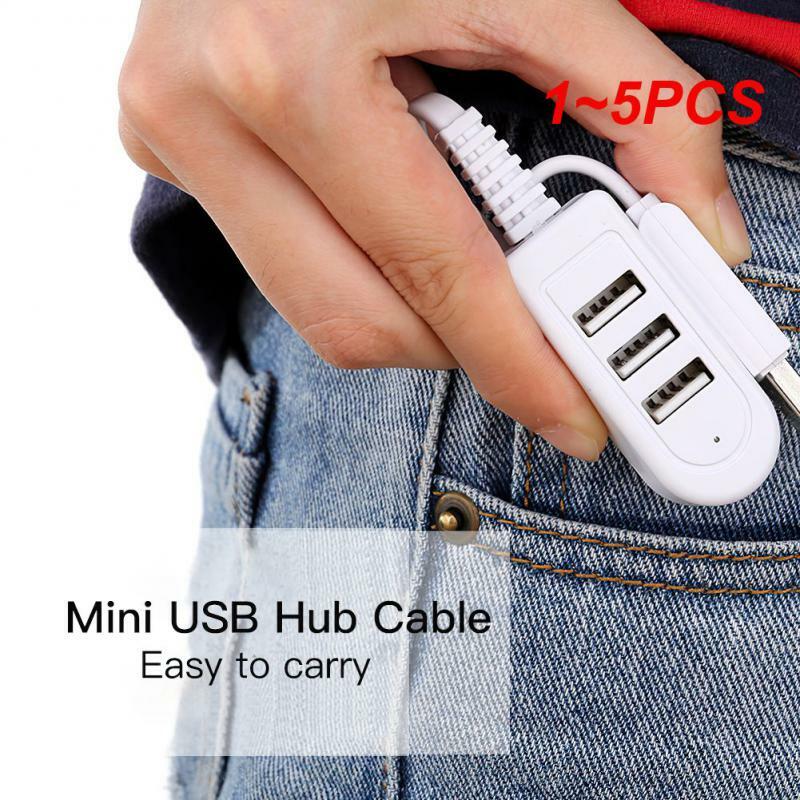 1~5PCS 3 Port Usb Hub Usb 3 Splitter For Data Charging Usb Charger Hub Laptop Pc Computer Accessories Usb Cable Extend Adapter