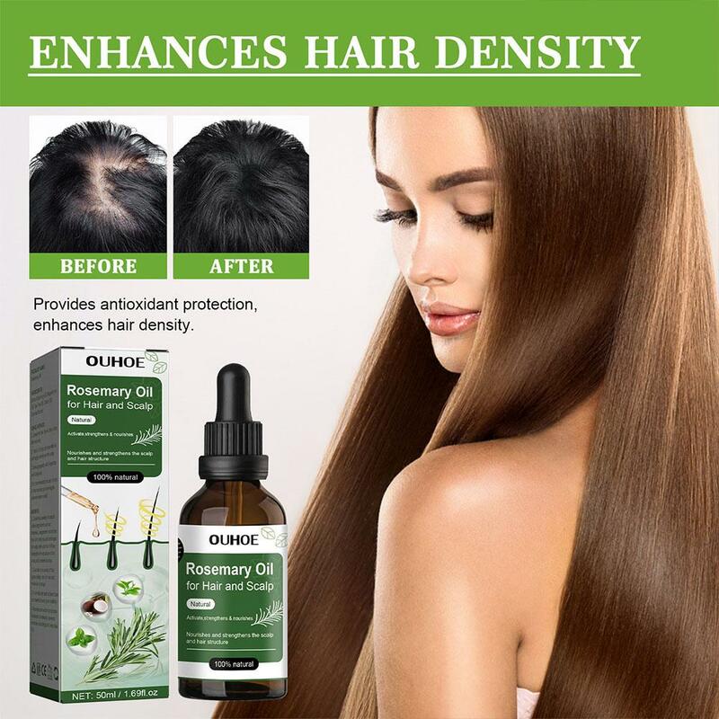 Aceite Esencial de Romero para el cuero cabelludo, tratamiento para evitar la caída del cabello, Antifrizz, refuerzo, reparación nutritiva, cuidado del cabello suave