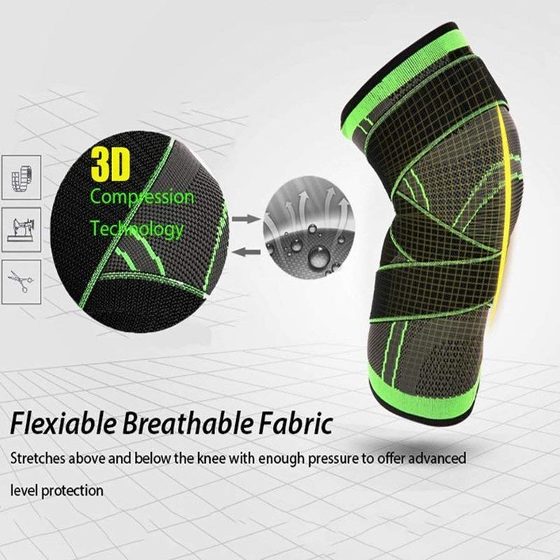 Esportes fitness joelheiras apoio bandagem cintas elástico náilon esporte compressão manga para basquete