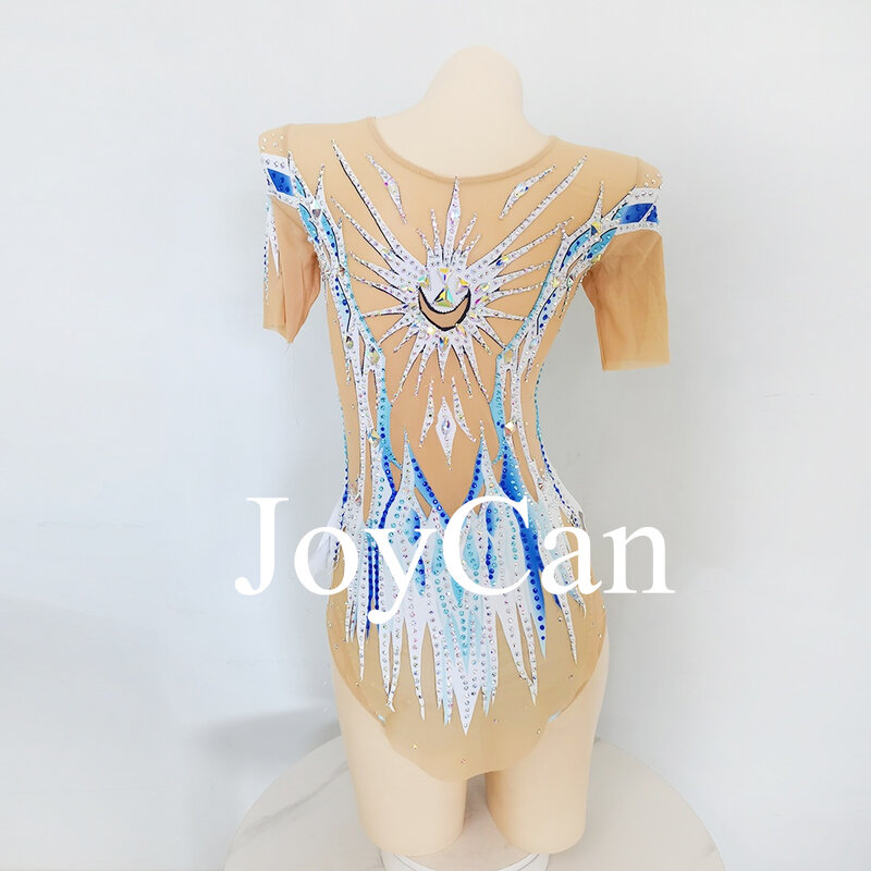 Joycan ชุดยิมนาสติกรัดรูปสำหรับเด็กผู้หญิงชุดเต้นรำสุดหรูผ้าสแปนเด็กซ์สีม่วงสำหรับการแข่งขัน