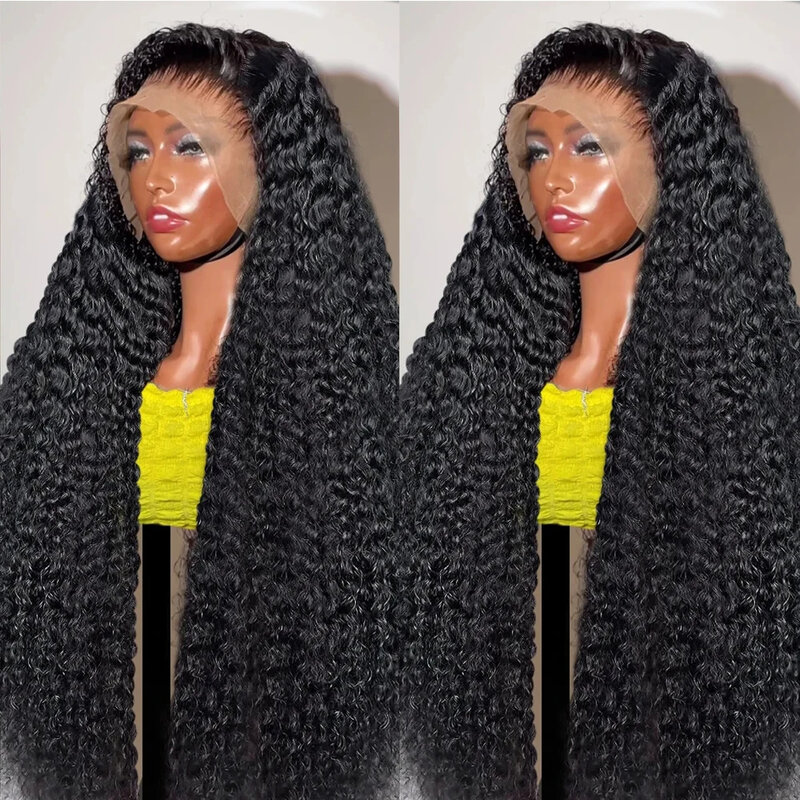 Perruque Lace Front Wig Deep Wave Naturelle Bouclée, Cheveux Humains, 13x6 HD, 13x4, Pre-Plucked, pour Femme