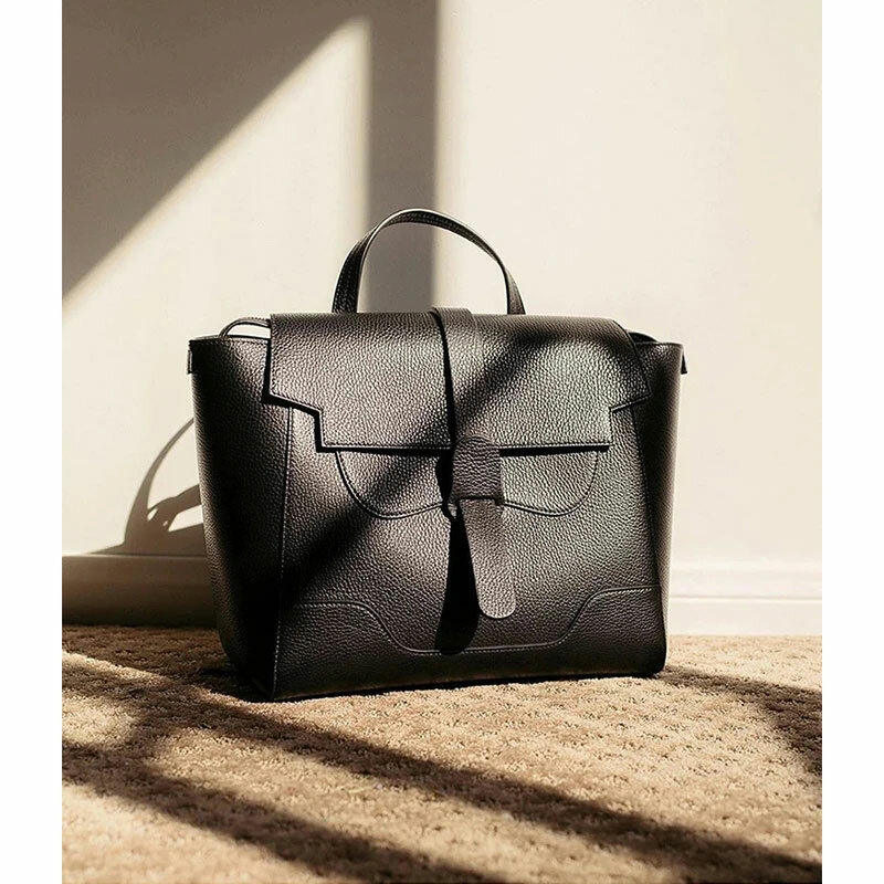 MKCCCKA 2023 New Commuter bag Niche design Handbag Crossbody Shoulder bag Multifunctional Women's bag Black Lady large Backpack