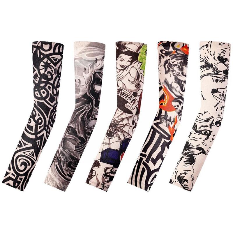 1PCS Tattoo Arm Sleeves Sun UV Protection Seamless Breathable Party Sleeve Dry Fishing Elastic Running Tattoo Sleeve Arm Qu L6S7