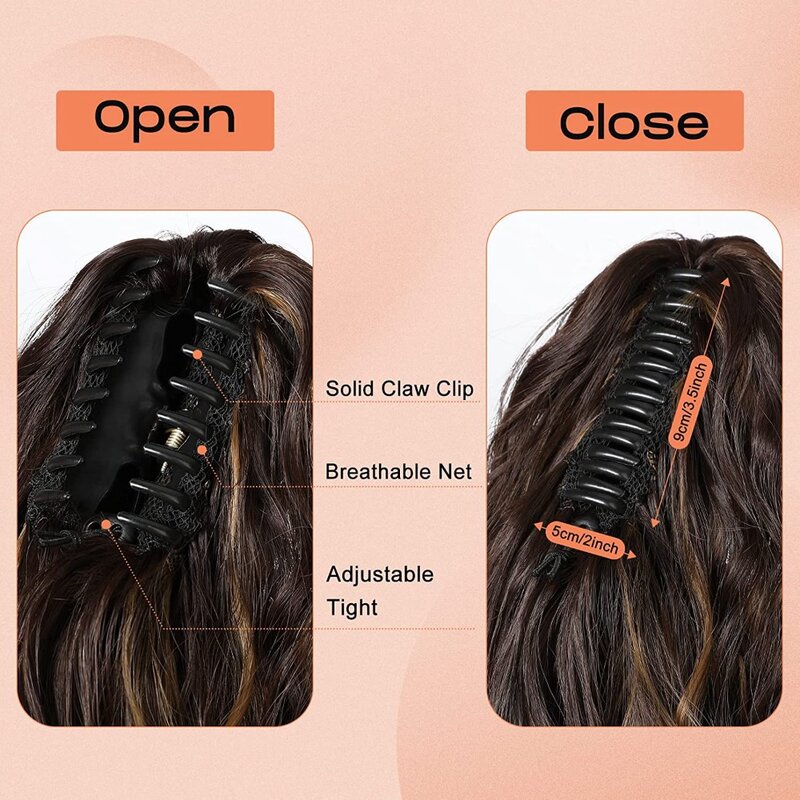 Modieuze Synthetische Paardenstaart Voor Aziatische Vrouwen-Europese Maïsgolf En Pluizige Grip Clip Haarstukje Hair Extensions 180 G/stuk
