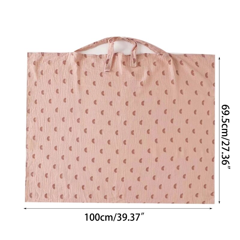 Vỏ bọc điều dưỡng Muslin thời trang cho con bú Tạp dề đa năng & tiện lợi Vỏ bọc điều dưỡng bằng vải cotton để dễ dàng tương tác