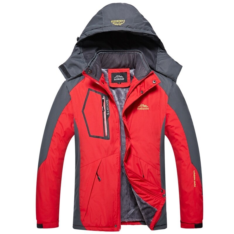 Winter Men Windproof Jacket Warm Thicken Outdoor Coats Male Casual Velvet Jackets Mens Outwear Mountaineering Overcoat Plus Size