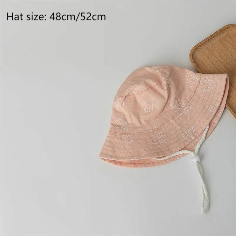 Koreańska słodka dziewczynka kapelusz typu Bucket wiosna chłopięca dziewczęca czapka przeciwsłoneczna śliczna gwiazda z szerokim rondem niemowlę maluch dzieci rybak Panama czapka
