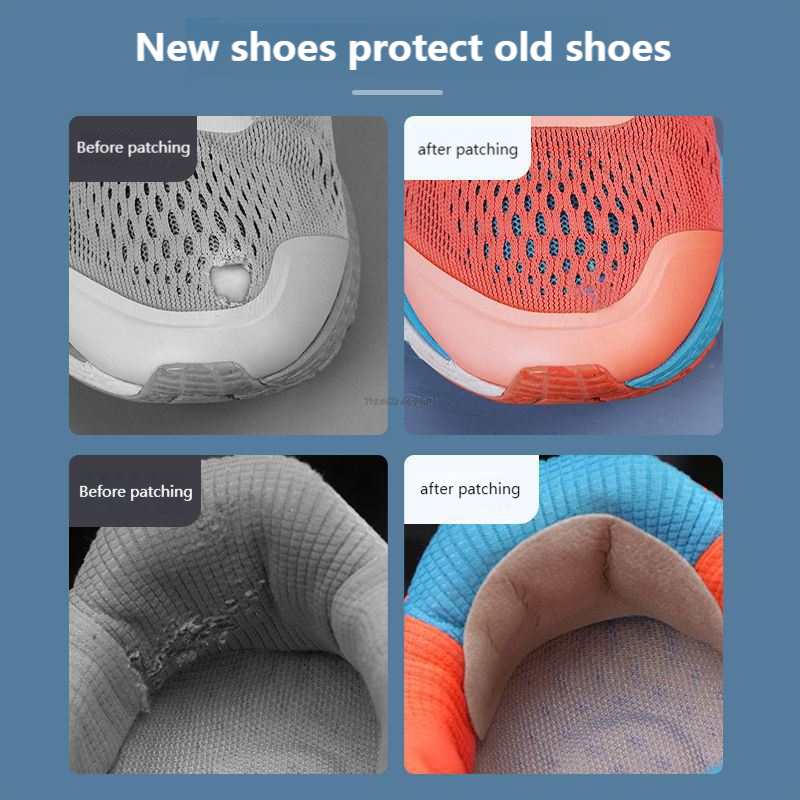 Repair Shoe Sticker Patch Vamp Subsidy Sticky Shoes Insoles Heel Protector Heels Hole Repair Lined Anti-Wear Heel Foot Care 6pcs