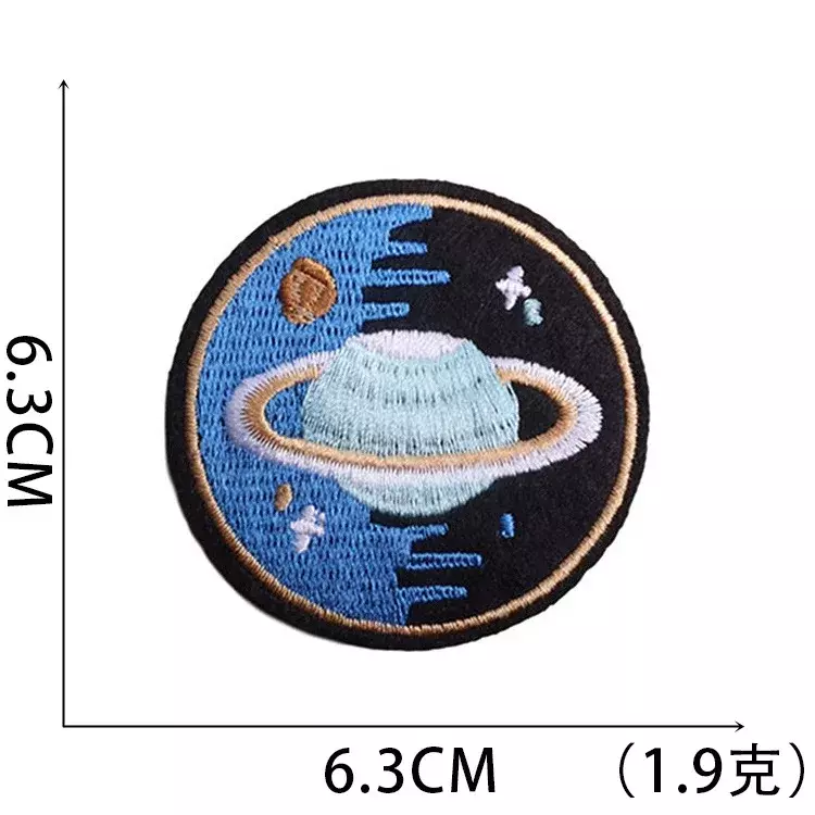 Parche bordado de astronauta, pegatinas de estrella espacial, insignias adhesivas, parches para planchar, accesorios de tela, emblema para bolsa de ropa, 2024