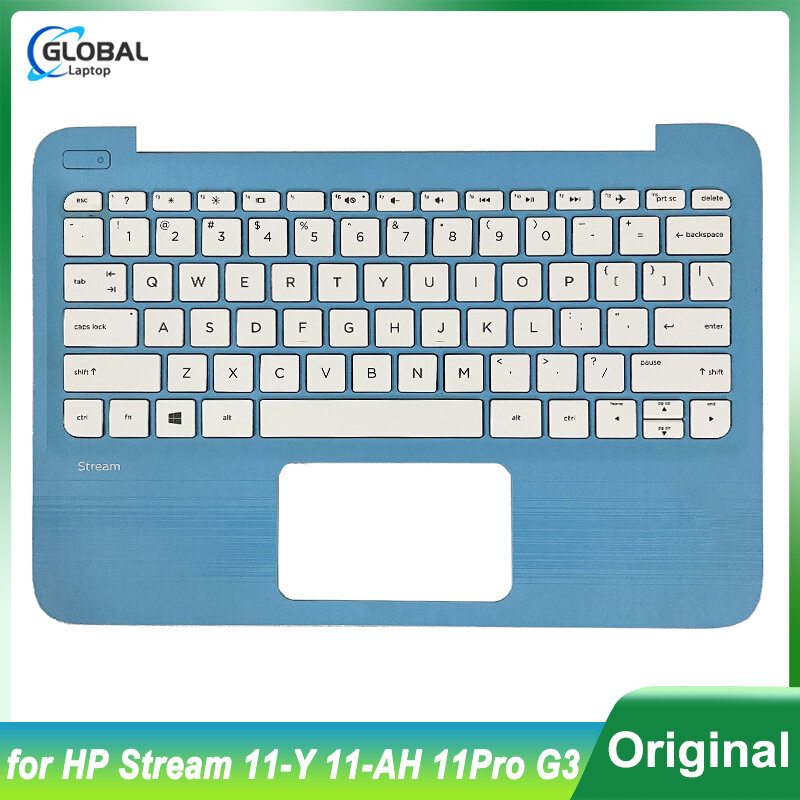 Novo original eua kor teclado para hp stream 11-y 11-ah 11pro g3 portátil apoio de mãos superior capa teclado de substituição 902956-001