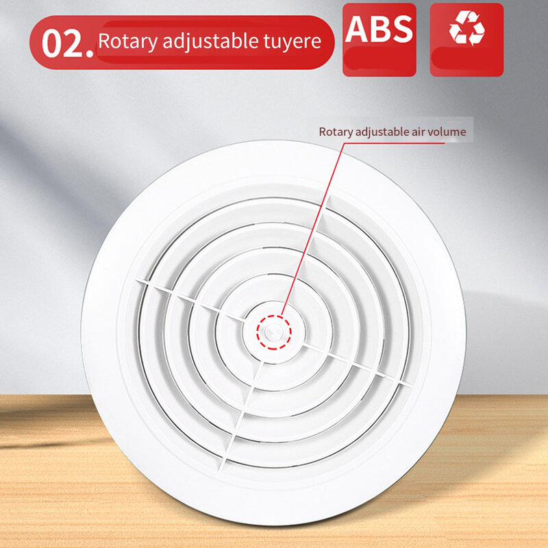 1 szt. 75-200mm okrągła regulowana ściana wewnętrzna kratka wentylacyjna ABS kratka wentylacyjna pokrycie biura pokoje łazienki akcesoria