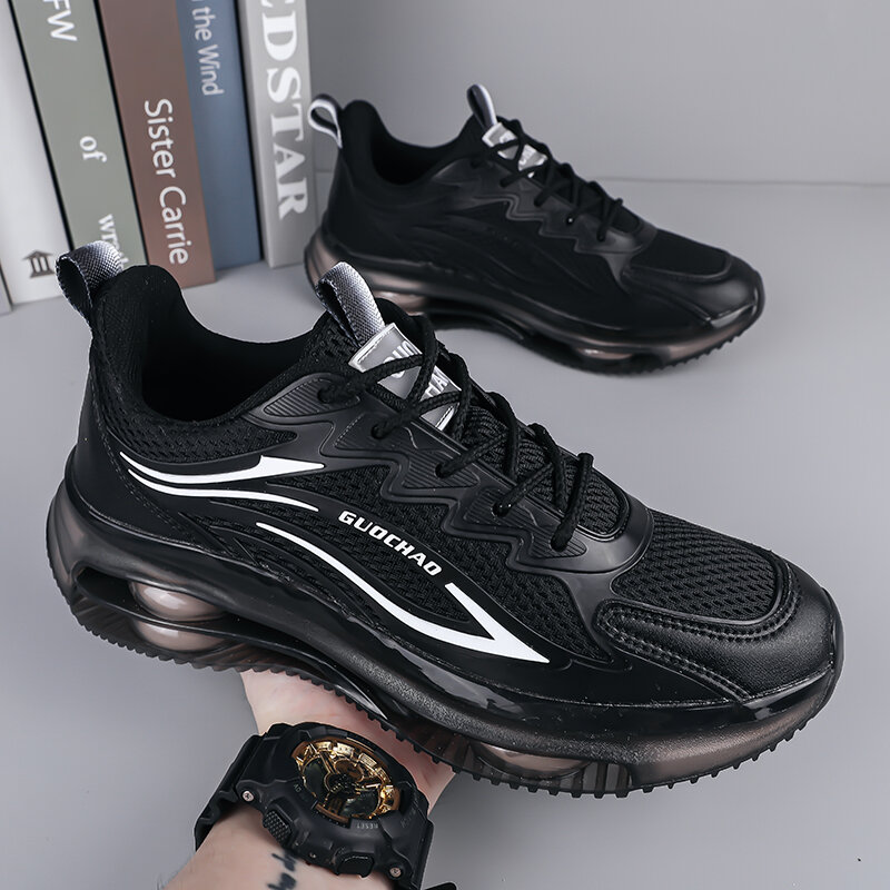 Męskie trampki na platformie modne masywne buty na zewnątrz sznurowane buty sportowe markowe designerskie męskie buty sportowe rozmiar 39-47 zapatos