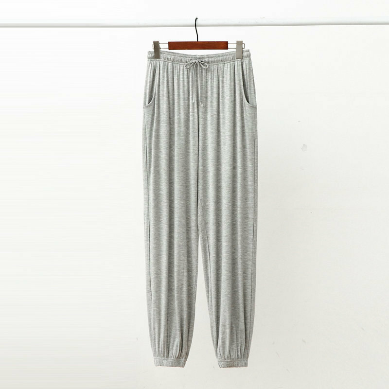 Свободные мужские брюки Fdfklak из модала для сна, повседневные штаны-шаровары, домашние пижамные штаны, одежда для сна
