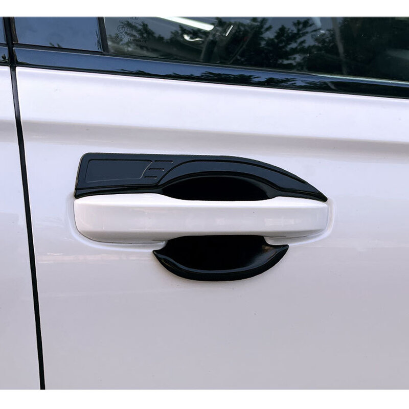 1 Set Trim penutup mangkuk pegangan pintu, cocok untuk Honda CR-V CRV 2023-2024 ABS hitam mengkilap