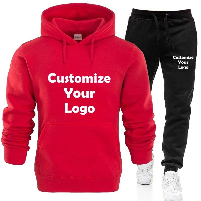 Customized New Fashion Tracksuits Unisex Casual Athletic Sets Two-piece:hooded Hoodie+Pants S-4XL