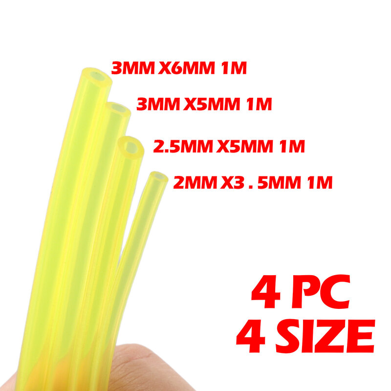 4Pcs Petrol Fuel Pipe Line Hose For Strimmers Trimmer Chainsaws Brushcutter Gas  Petrol Hose Replacements Fittings