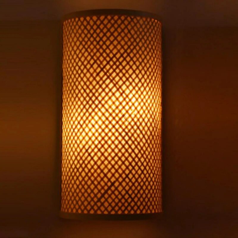Lampu dinding koridor bambu, lampu dekorasi dinding lampu koridor Bar lorong tangga rumah