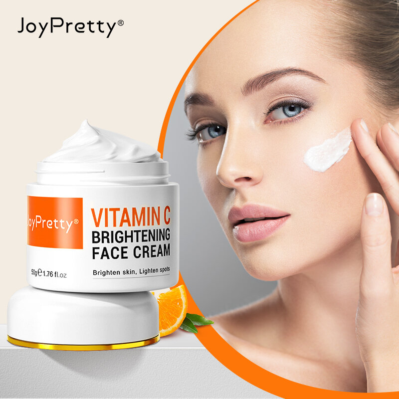 Vitamin C untuk krim wajah, pigmen penghilang bintik hitam, Krim Wajah mencerahkan produk perawatan kulit kesehatan kecantikan