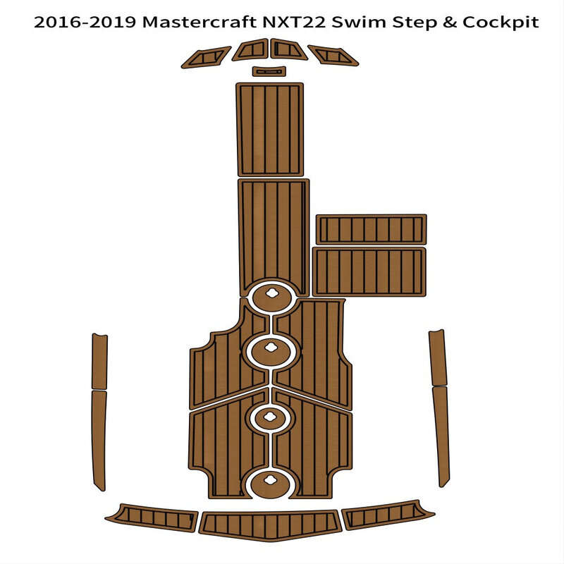 2019-2020 master craft nxt22 Schwimm plattform Cockpit Pad Boot Eva Schaum Teak Boden matte Seadek Marine mat Stil selbst klebend