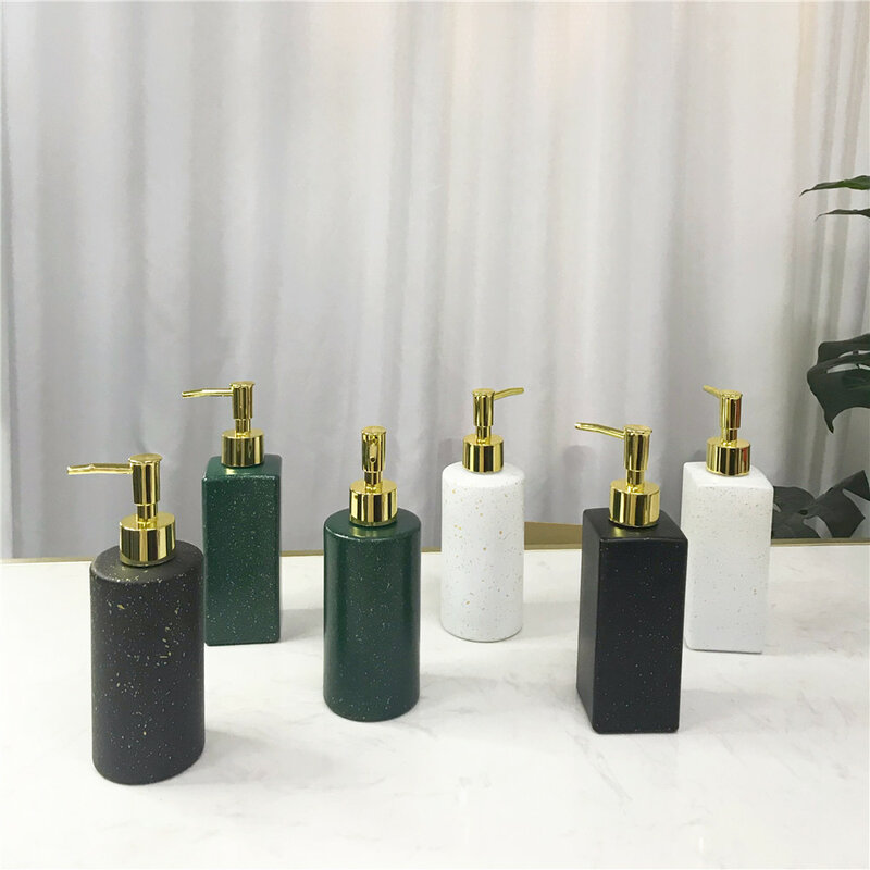 Mewah Kamar Mandi Keramik Marmer Dispenser Botol Shower Gel Sampo Nordic Rumah Beberapa Cangkir Sabun Cuci Piring Alat 1 PC