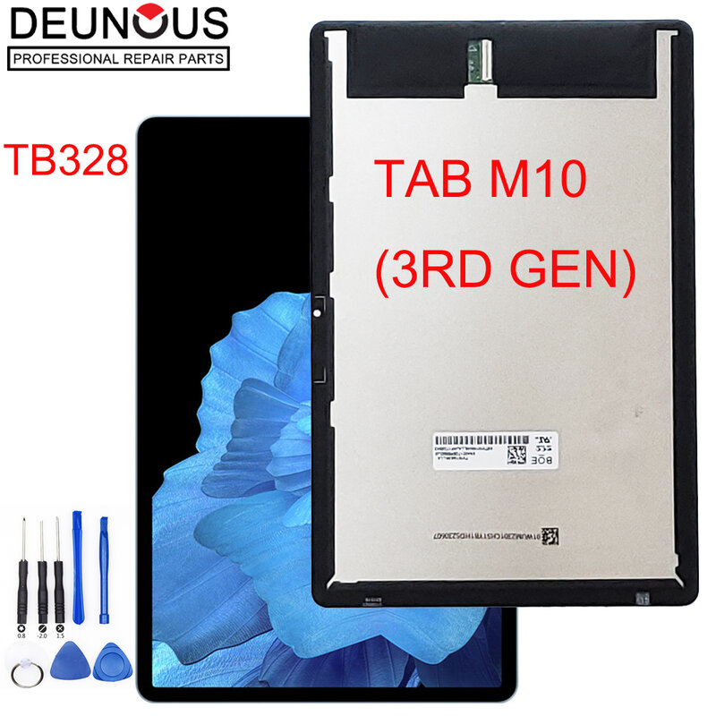 Новый ЖК-дисплей 10,1 дюйма для Lenovo Tab M10 (3-го поколения) TB328FU TB328XU TB328, сенсорный экран с цифровым преобразователем в сборе