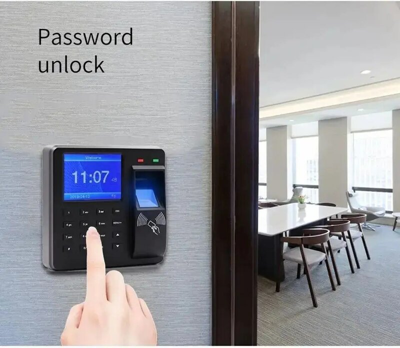 M10 Zugangs kontrolle und Anwesenheit All-in-One-Maschine Mensch Finger abdruck Passwort ID-Karte Swipe Alarm funktion u Disk Upload Download