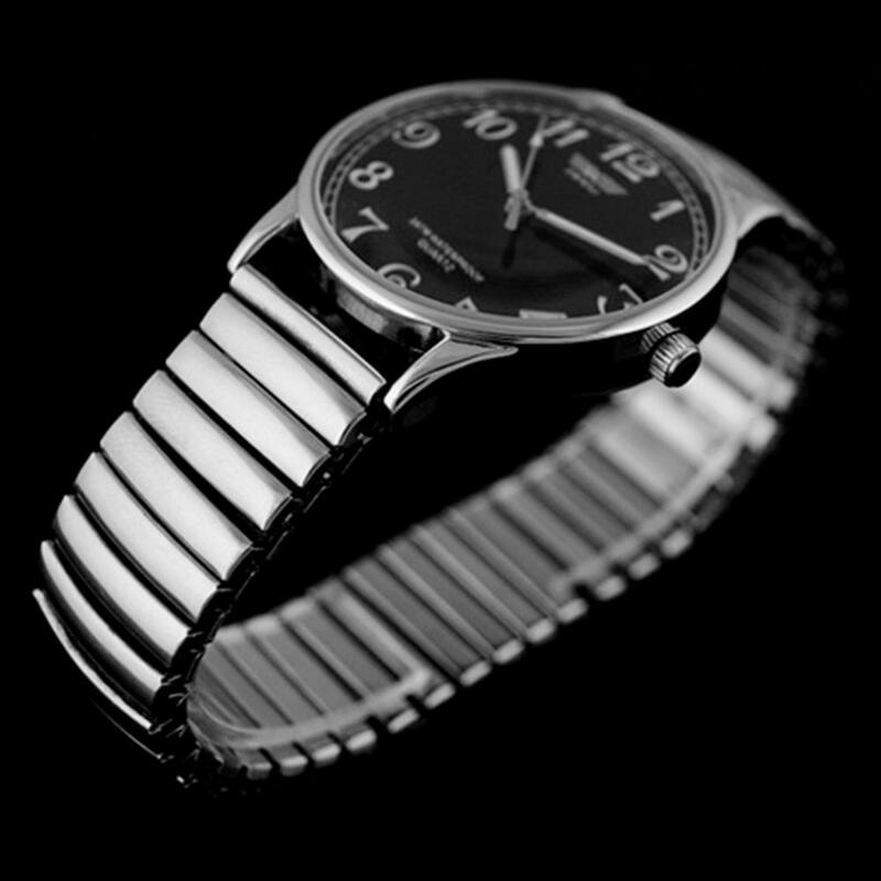 Men's Women's Couple Watches Elastic Alloy Quartz Analog Wrist Watch Fashion Luxury Wristwatch Birthday Gift