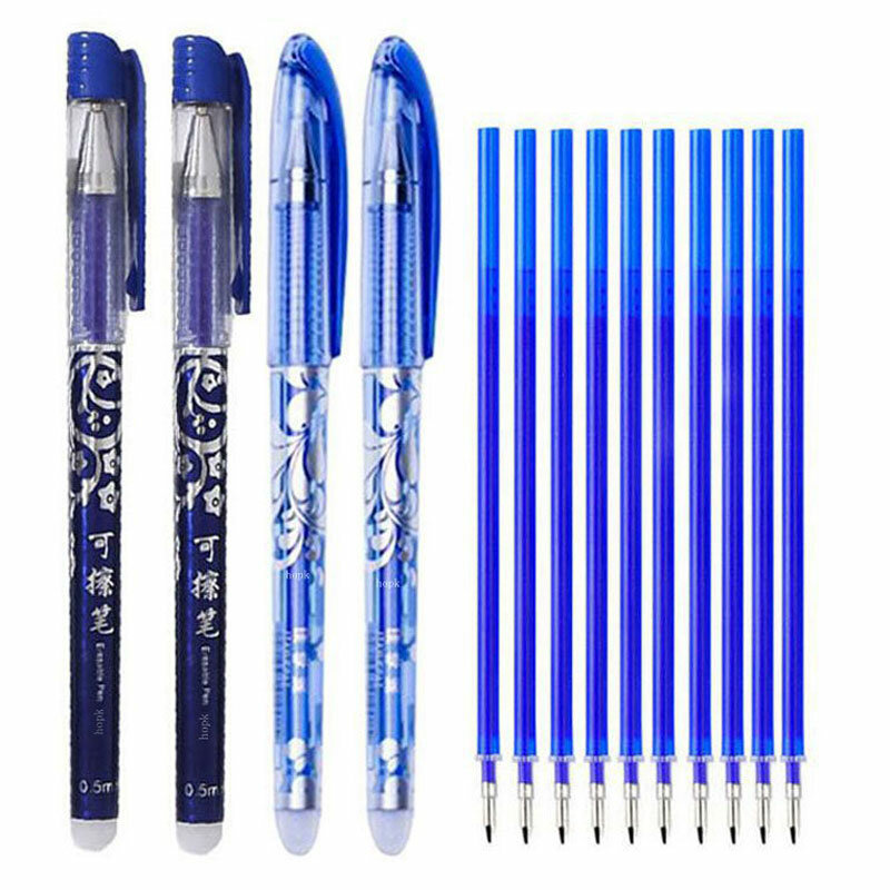 Recharges de stylo Gel effaçable, 0.5mm, poignée lavable, stylo magique effaçable pour stylo d'école, outils d'écriture, papeterie Kawaii