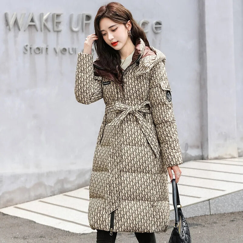 Daunen Baumwoll jacke für Frauen im Jahr 2023 neue Winter Baumwoll jacke für Frauen knielange High-End verdickte Baumwoll jacke Mantel Trend
