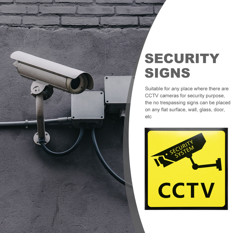 5 Pcs Warning Signs for Property Smile Your on Video Security Stickers No Trespassing 24 Hour