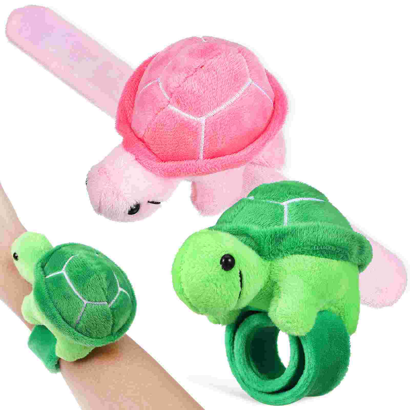 Schildkröte Plüsch Snap Ring Slap Bands für Party Armbänder Handgelenk ausgestopfte Armbänder Tier dekorativ