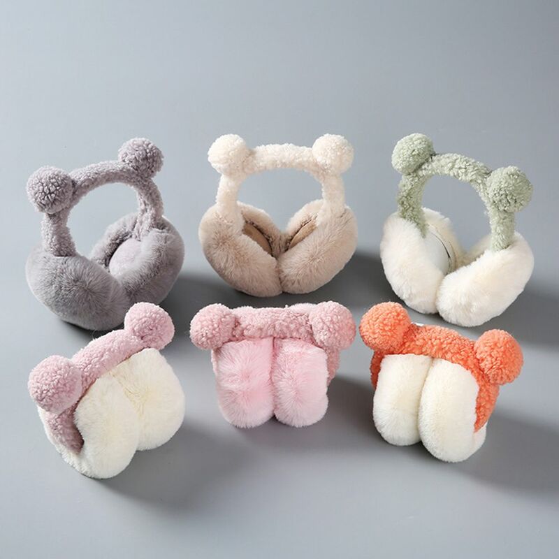 Милый утолщенный детский подарок мультяшный дизайн медведь ухо лягушка уличный корейский стиль ушной вкладыш женские ушные накладки плюшевые детские ушные накладки