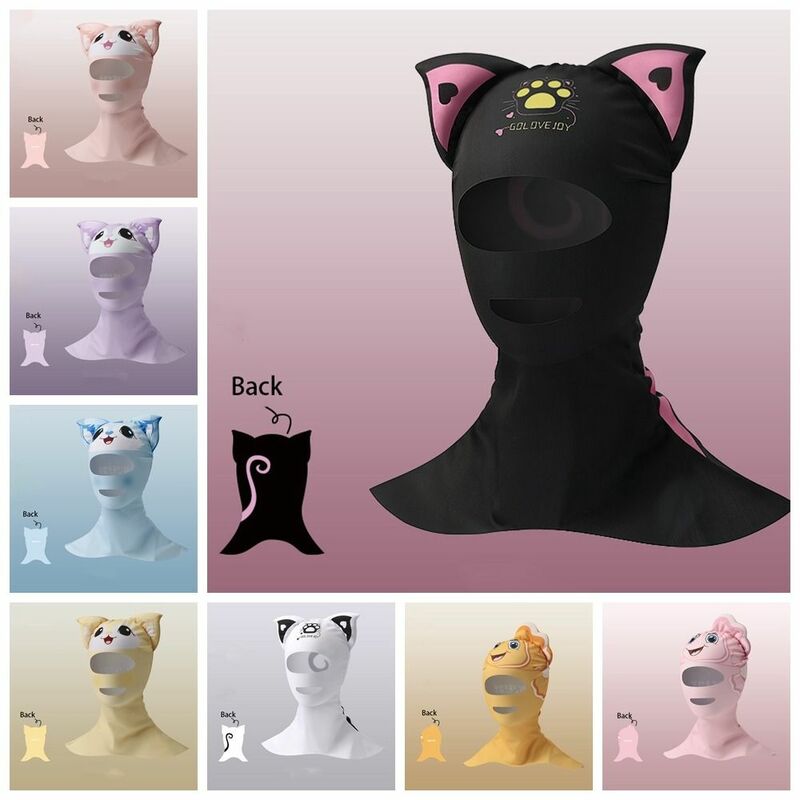 Солнцезащитный шарф для лица, шелковая маска, эластичное покрытие для головы, маска для лица, шарфы для лица Gini, маска для защиты глаз и дайвинга, уличная маска