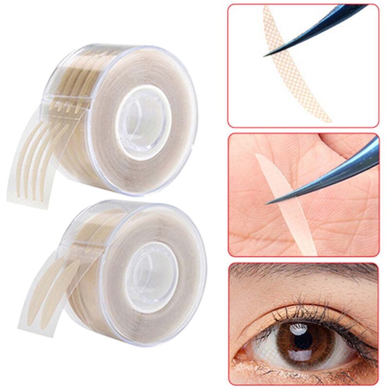 Double Eyelid Stickers Anjoize Eyelid Lift Strips Breathable Invisible 600 pcs Big Double Eyelid Tape Clear Lace Mesh stickers