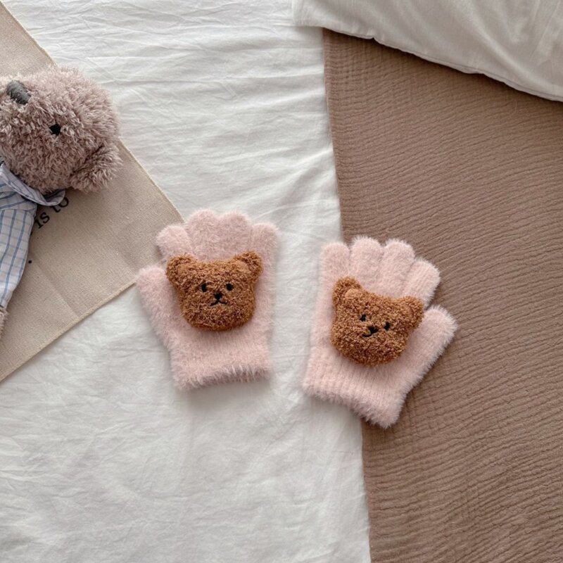 Comfortable Baby Boy Winter Gloves Mittens Fine Knitting Gloves for Boys Girls QX2D