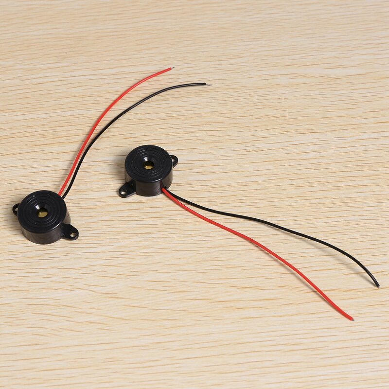 5 Pcs DC 3-24V 85dB Sound Electronic Buzzer Alarm Black 23 x 12mm