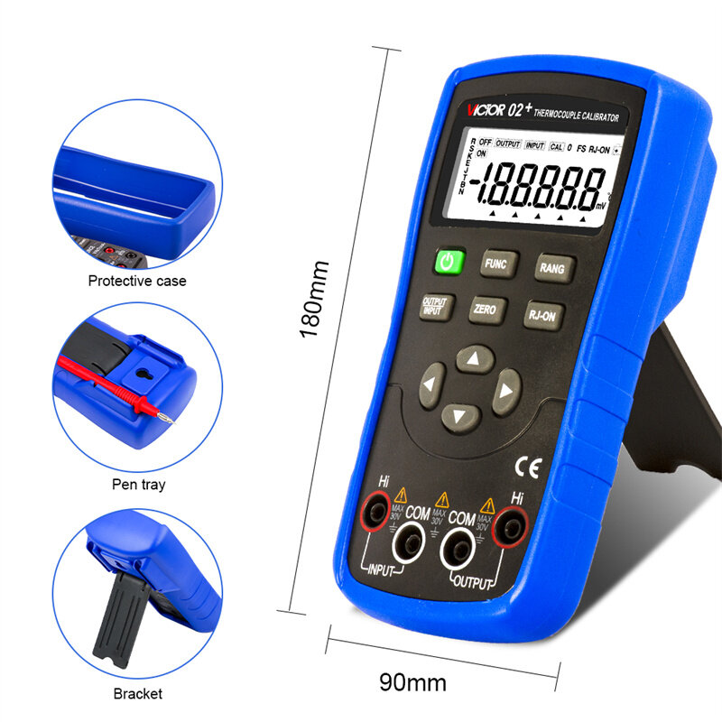 RUOSHUI 14 + calibratore di temperatura uscita ad alta precisione rilevatore di verifica della temperatura termocoppia sorgente di calibrazione dell'utente