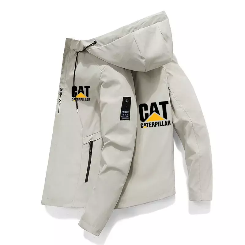 Куртка-бомбер CATERPILLAR 2024, Мужская ветрозащитная куртка на молнии, весна и осень, повседневная рабочая куртка, модная спортивная куртка