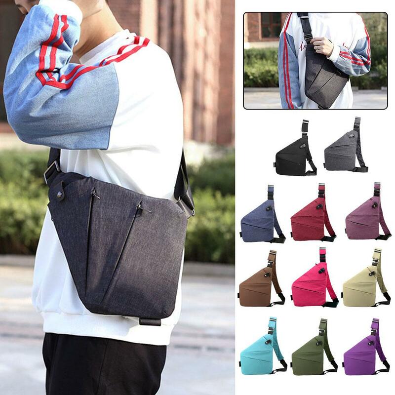 Travel Personal Anti-theft Crossbody Bag Sports Running Multi-functional Leisure Bag Invisible Chest Men's Anti-splash Wall Z9j9