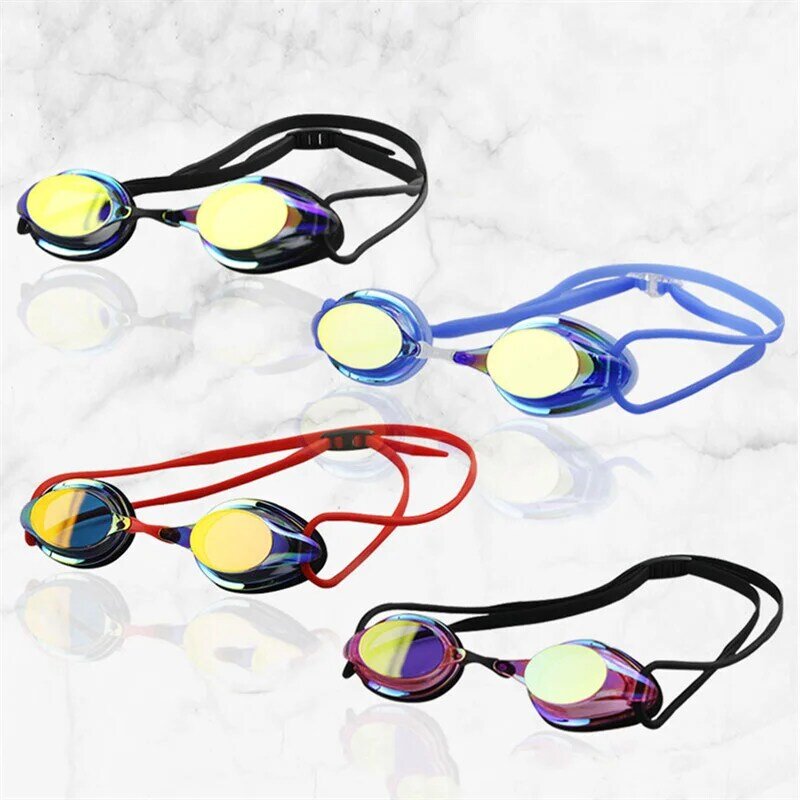 Gafas de natación de competición profesional, lentes de buceo de Gel de sílice, impermeables, antivaho, protección UV