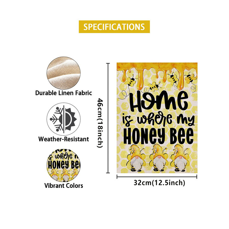 1 متعدد الألوان النحل الطيور العسل عباد الشمس قزم الوجهين المطبوعة حديقة العلم ، باستثناء سارية العلم
